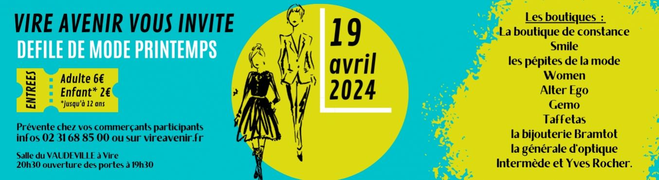 BOUTIC Vire - défilé de mode 19 avril 2024 à 20h30